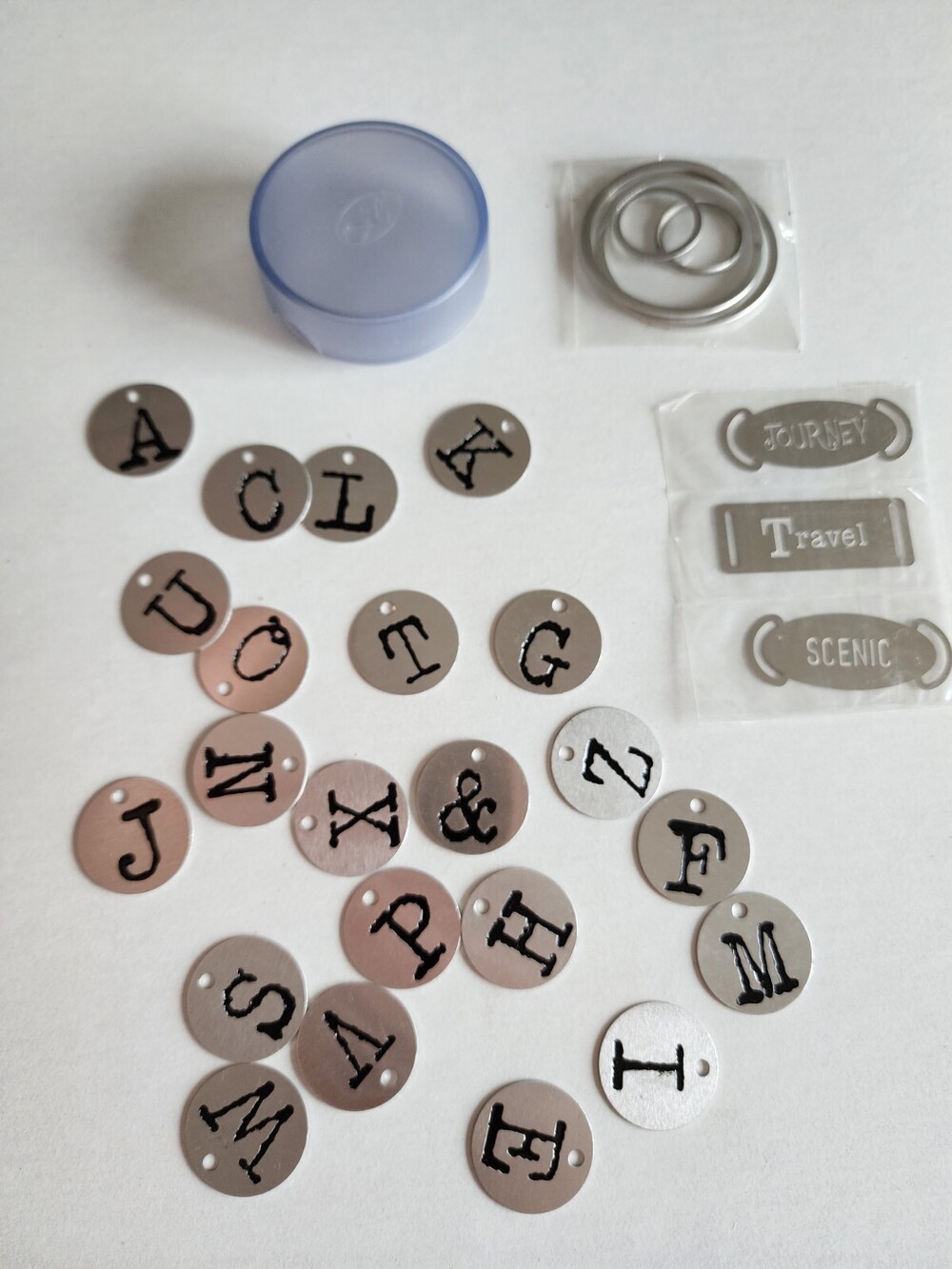 Metal Dog Tags Scrapbook Paper Crafts Embellishments RETIRED LOT #26